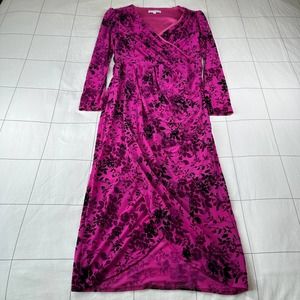 Ivy City Co Dress Womens Medium Lovestruck Amaya Burnout Velvet Tulip Party